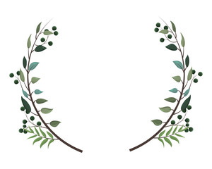 Sticker - laurel wreath decorative