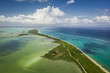 Yucatan drone aerial tropical beach and water