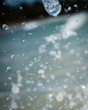 Wave crashing droplets water