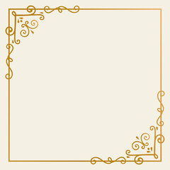 Canvas Print - Gold frame background