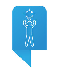 Sticker - man pictogram cartoon