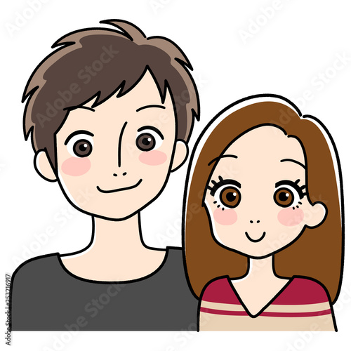若い男女のカップルのイラスト Stock Vector Adobe Stock