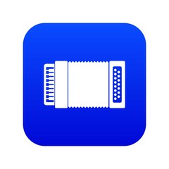 Poster - Accordion icon digital blue for any design isolated on white vector illustration