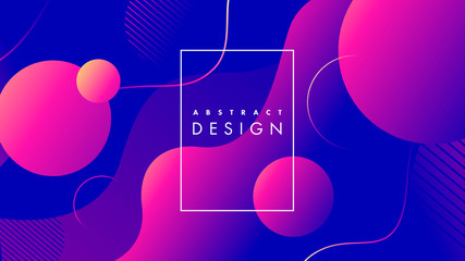 Poster - creative geometric wallpaper. trendy gradient shapes composition. eps10 vector.