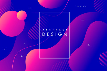 Poster - creative geometric wallpaper. trendy gradient shapes composition. eps10 vector.