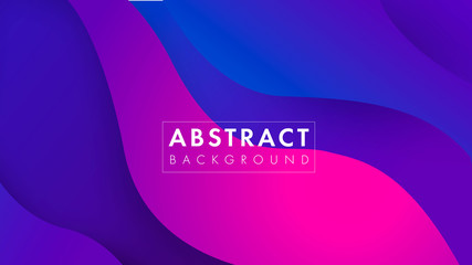 Poster - Paper cut abstract background with paper cut shapes. Template design layout for business presentations, flyers, posters, invitations. Paper art in violet and blue colors. Colorful carving art. Vector