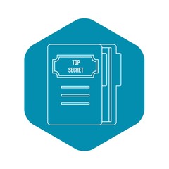 Poster - notepad icon. outline illustration of notepad vector icon for web