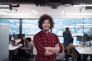 Portrait of smiling male software developer