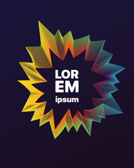 Poster - Abstract vibrant banner. Template for a content. Lorem ipsum