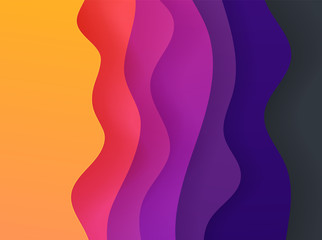 Leinwandbilder - Vivid color abstract geometric background. Fluid vector shapes