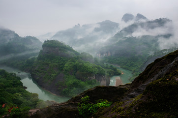 wuyi mountains, located in northern fujian province, china.