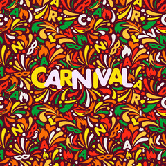 Poster - Colorful abstract banner. Traditional carnaval design template with lettering logo