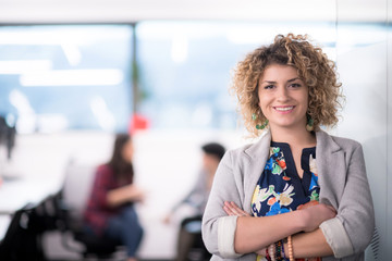 Wall Mural - Portrait of successful female software developer