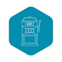 Poster - Slot machine icon. Outline illustration of slot machine vector icon for web