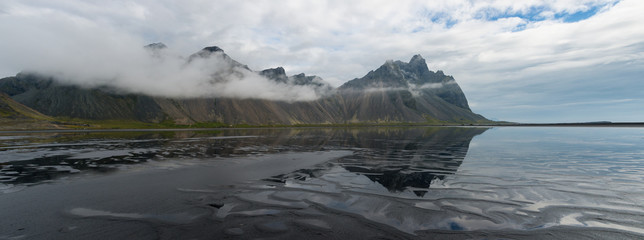 Canvas Print - Vestrahorn Mountain at Stokksnes cape