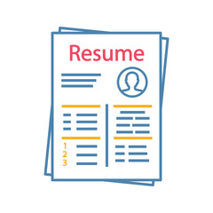 Sticker - Resume color icon