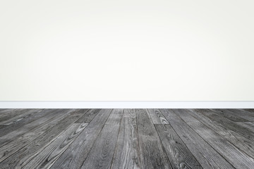 empty room interior with wooden floor