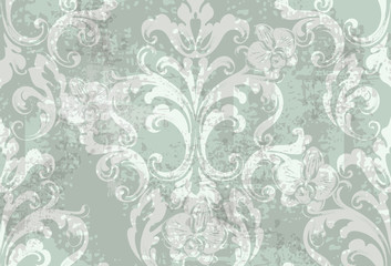 Wall Mural - Floral texture pattern Vector. Floral ornament decoration. Victorian engraved retro design. Vintage fabric decors. Luxury fabrics