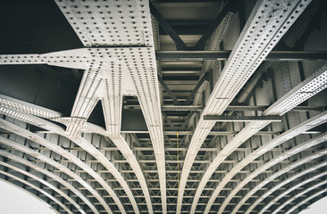 Under the famous bridge in London