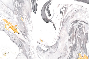  Gray, gold and white vector marble texture. Decorative acrylic background.