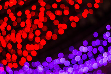 The light red bokeh blurred abstract light background