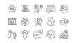 © blankstock - Discount line icons. Shopping, Sale and New. Hot offer linear icon set.  Vector
