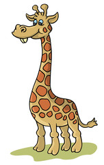  kolorowanki dla dzieci ze śmiesznymi zwierzętami, żyrafa