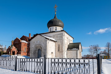 Wall Mural - View of the historic Saint George Cathedral in winter, Yuryev-Polsky, Russia