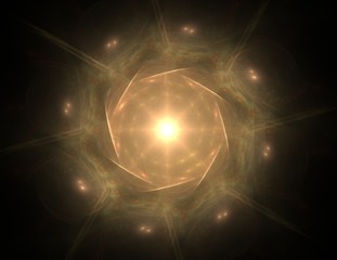 Poster - Abstract fractal patterns and shapes. Fractal texture for prints.