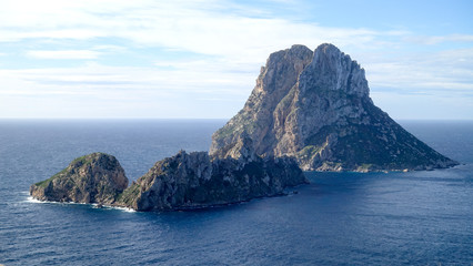 Poster - A beautiful sunset on the island of Es Vedra, Ibiza