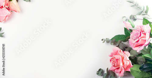 Roses with leaves