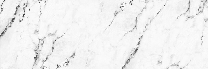 Poster - horizontal elegant white marble texture for pattern and background