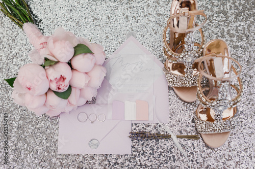 beautiful wedding decor, restaurant, ceremony and photo Tableau sur Toile