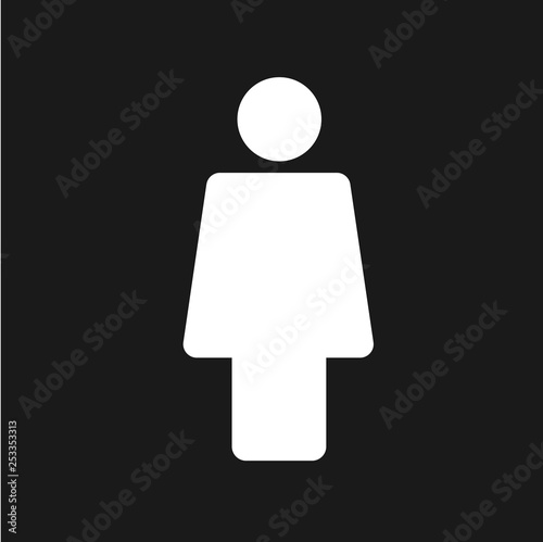 Woman Icon Isolated Female Symbol Flat Design Buy This Stock