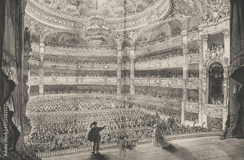 Dekoracja na wymiar  wielka-opera-w-paryzu-wystep-na-otwarcie-ilustracja-francja-paryz-francja-1870-1879