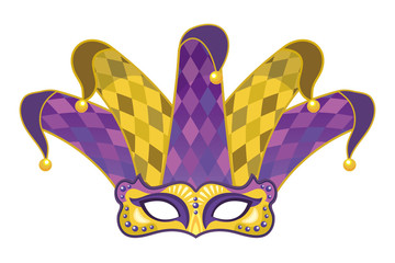 Sticker - mask with jester hat