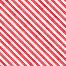 Red And White Diagonal Stripes Seamless Pattern. Decorative Grungy Classic Festive Backdrop. Handdrawn Water Colour Sketchy Drawing For Scrapbooking, Print, Cover, Design, Cloth, Decor, Wallpaper.
