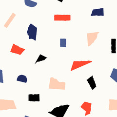 Poster - seamless paper collage pattern