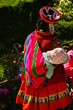 Traditional inka costume in peru