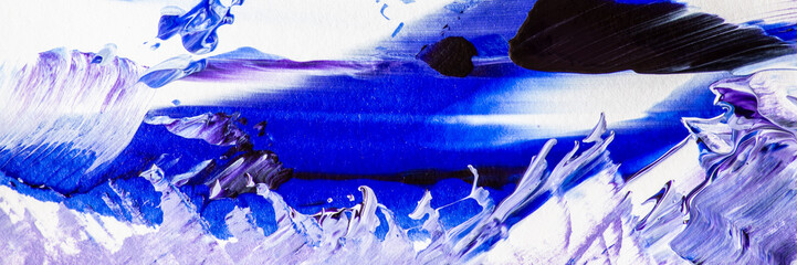 Poster - abstract blue paint texture pattern background