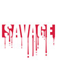 savage blut tropfen graffiti text logo wild gefährlich brutal monster böse primitiv design cool balken