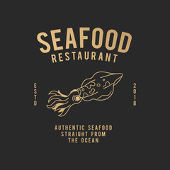 Wall Mural - Seafood restaurant illustration