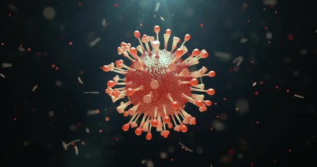 Wall Mural - iinfluenza flu virus. the composition of the virus-like appearance under the microscope. 3d render.
