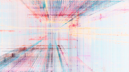 Poster - Abstract background. Digital data visualization. 3D illustration based on fractal graphics.