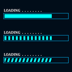 Poster - futuristic progress loading bar, vector progress loading bar, loading illustration, loading icon