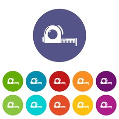Poster - Roulette icons color set vector for any web design on white background
