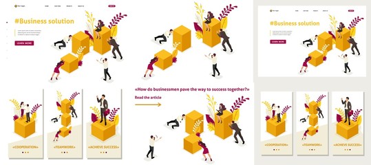 Poster - isometric business solution