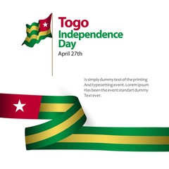 Wall Mural - Togo Independence Day Vector Template Design Illustration