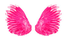 Pink Wings An Isolated On White Background