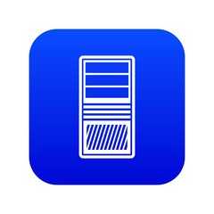Poster - Black computer system unit icon digital blue for any design isolated on white vector illustration
